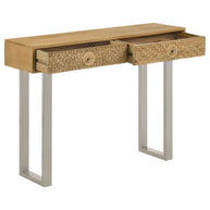 Floral Hand-Carved Mango Wood Console Table