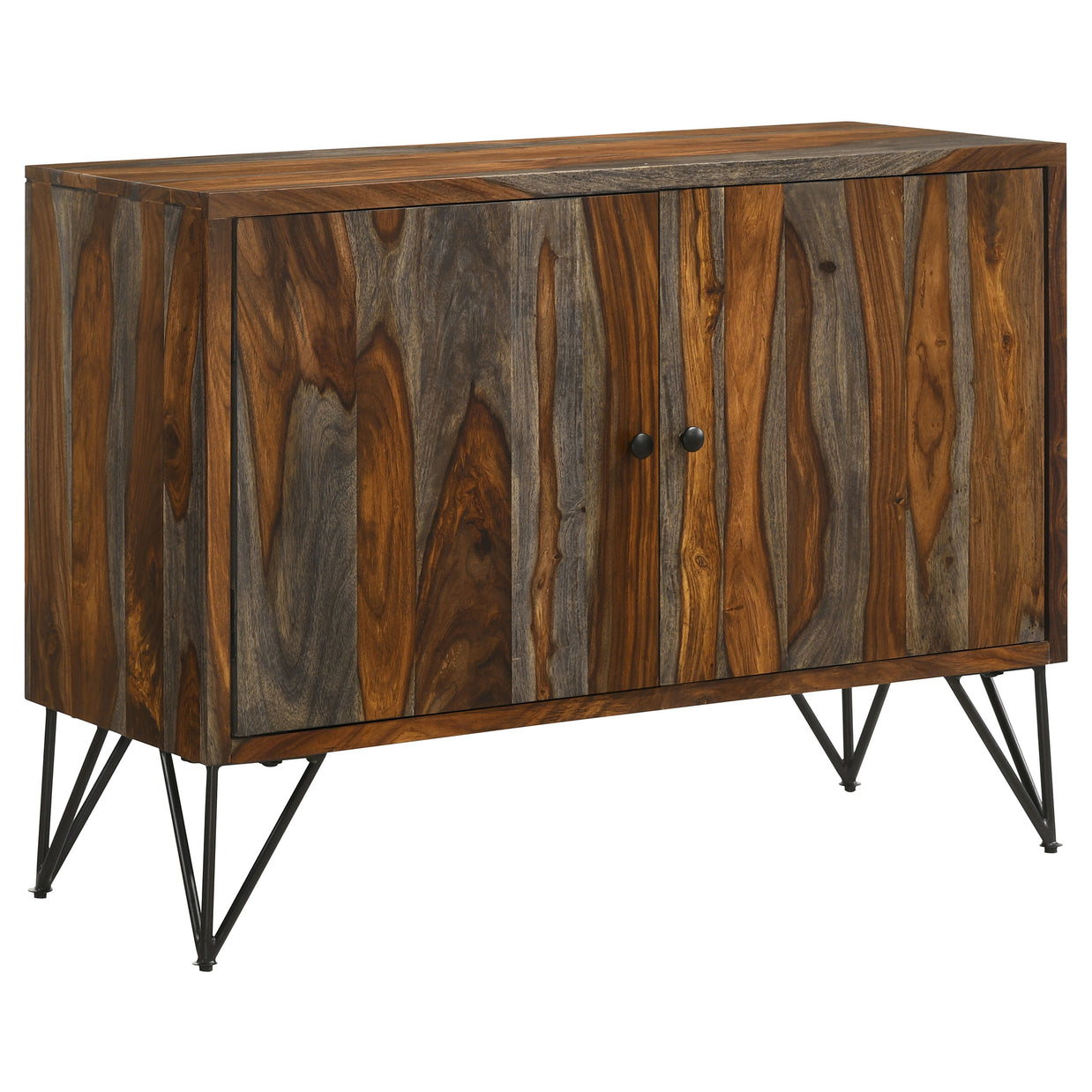 Sheesham Wood Accent Cabinet Grey