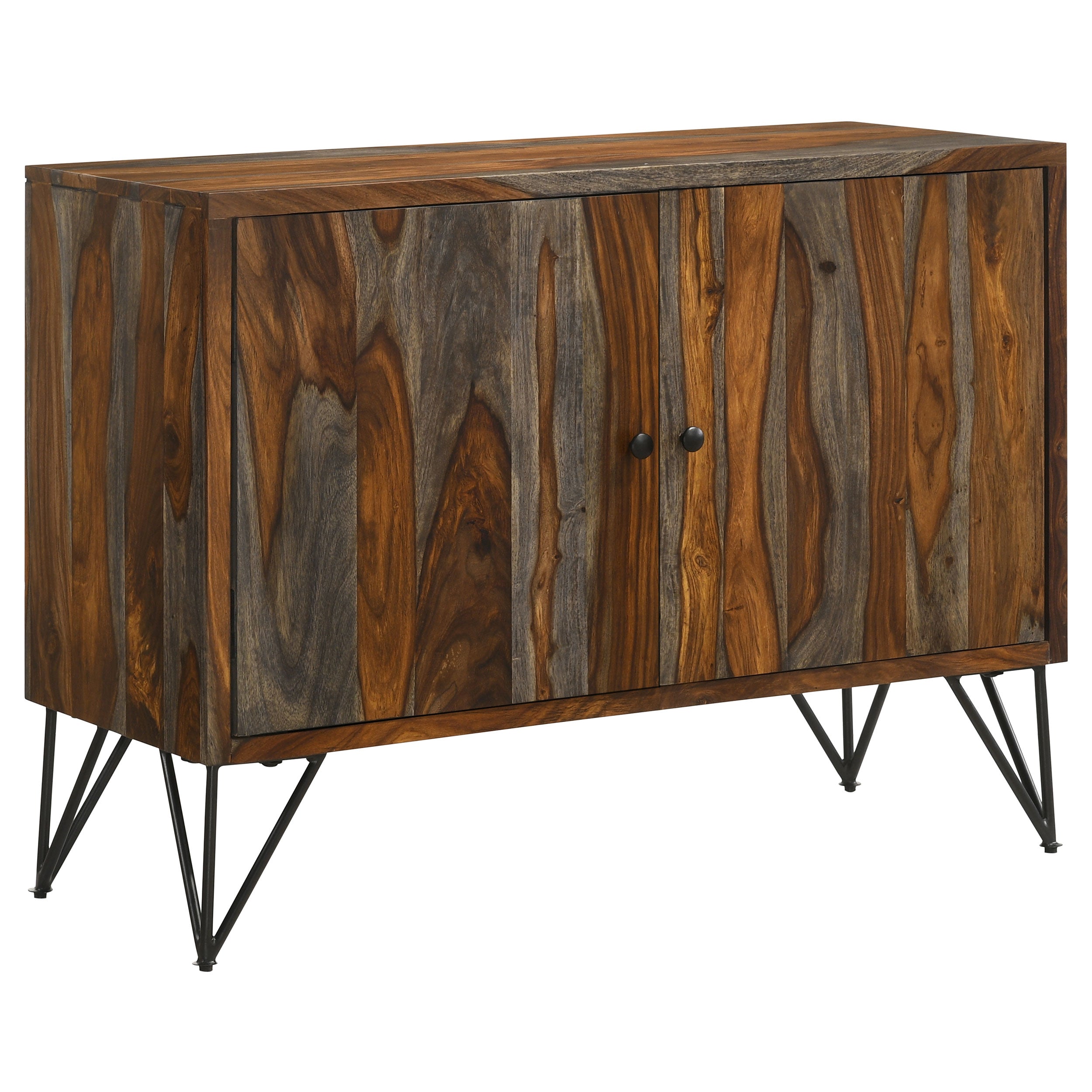 Sheesham Wood Accent Cabinet Grey