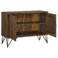 Sheesham Wood Accent Cabinet Grey