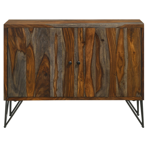 Sheesham Wood Accent Cabinet Grey
