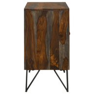 Sheesham Wood Accent Cabinet Grey