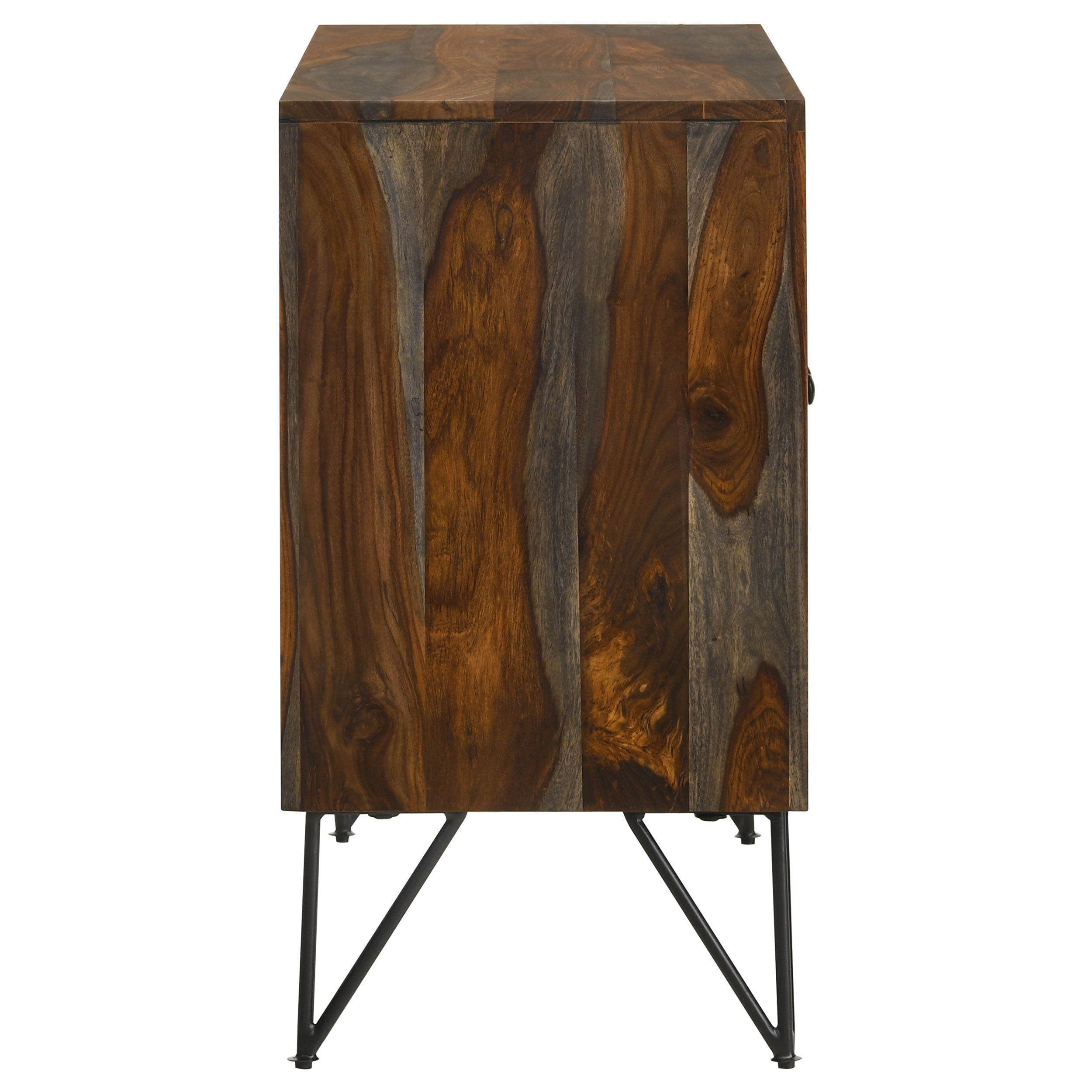 Sheesham Wood Accent Cabinet Grey