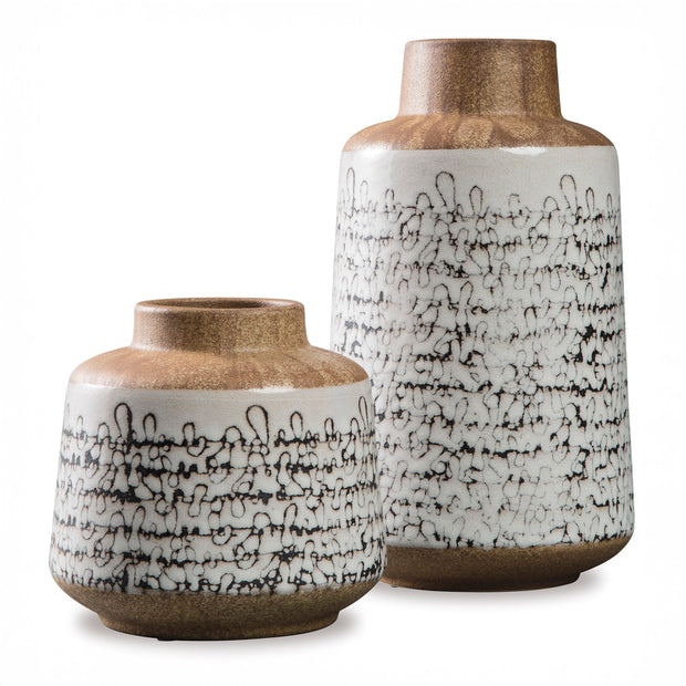 Glazed Ceramic Vase Set