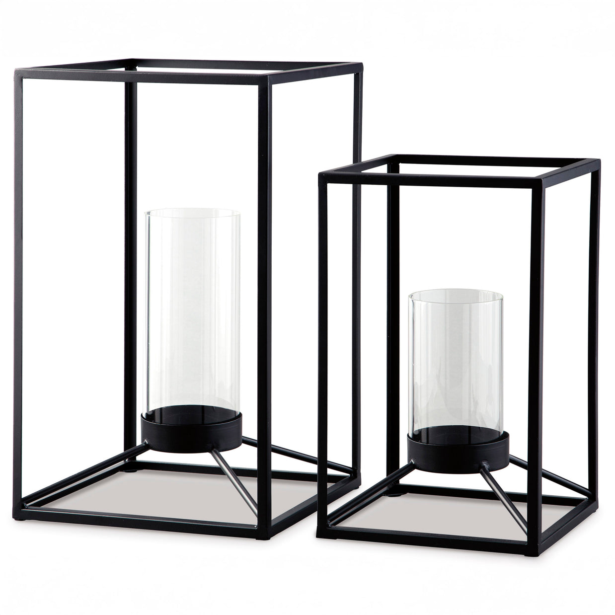 Modern Black Metal Candle Holder