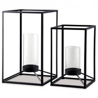 Modern Black Metal Candle Holder