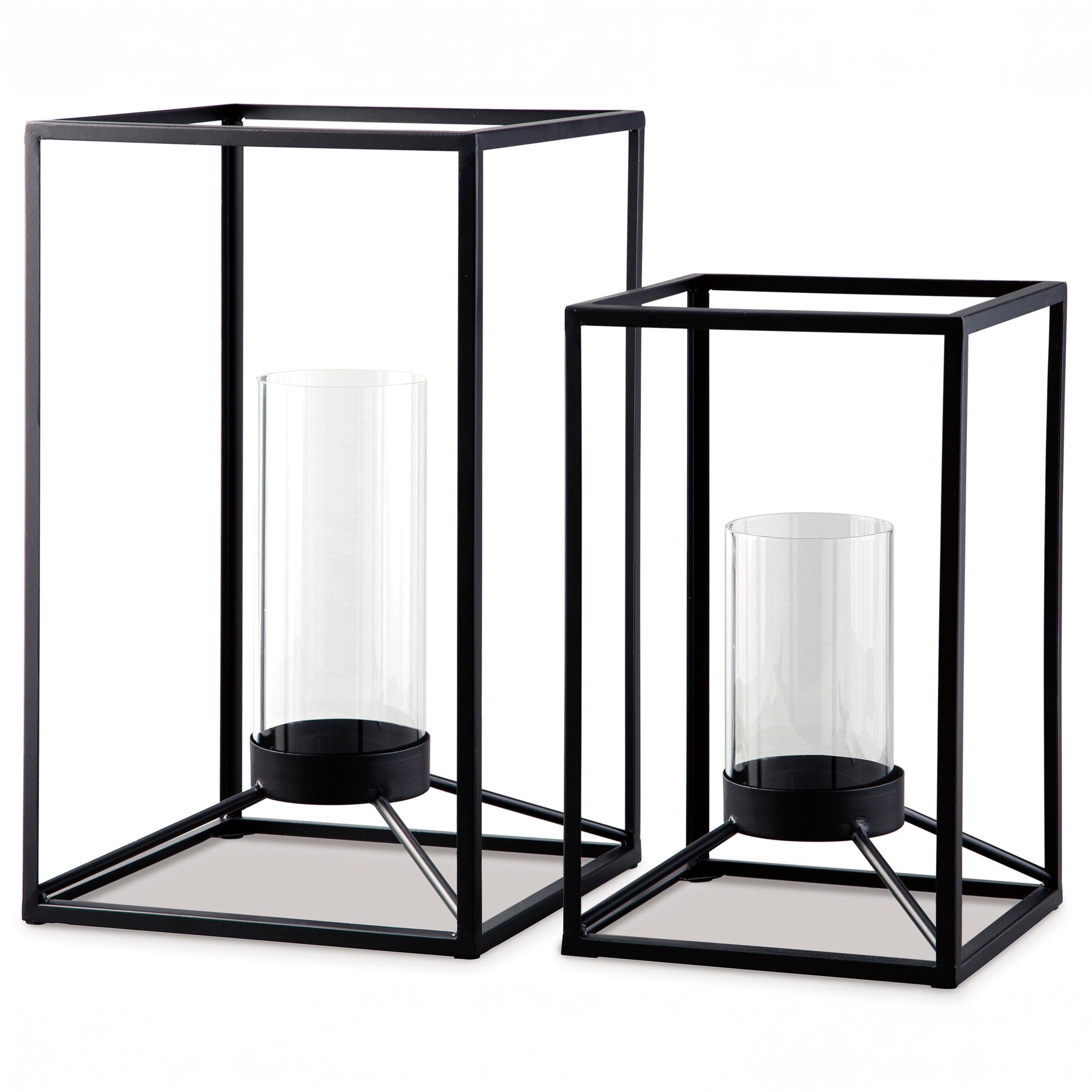 Modern Black Metal Candle Holder