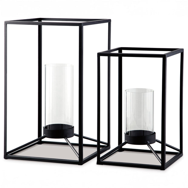 Modern Black Metal Candle Holder