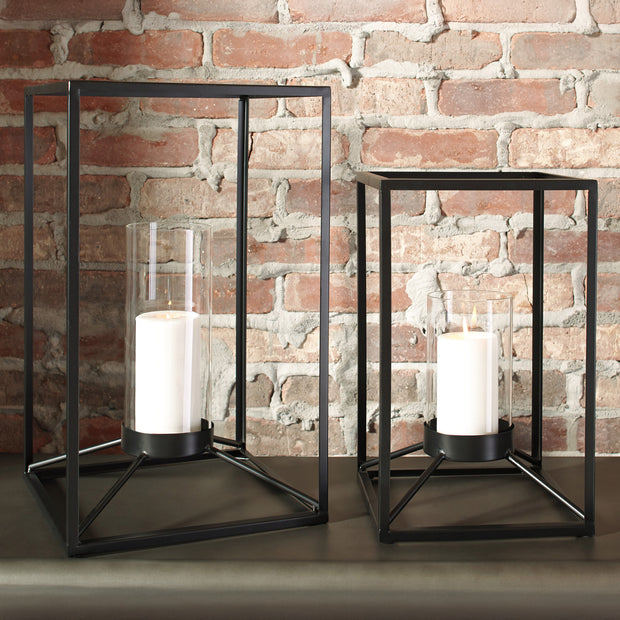 Modern Black Metal Candle Holder