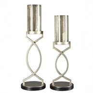 Modern Gold Glass Candle Holders
