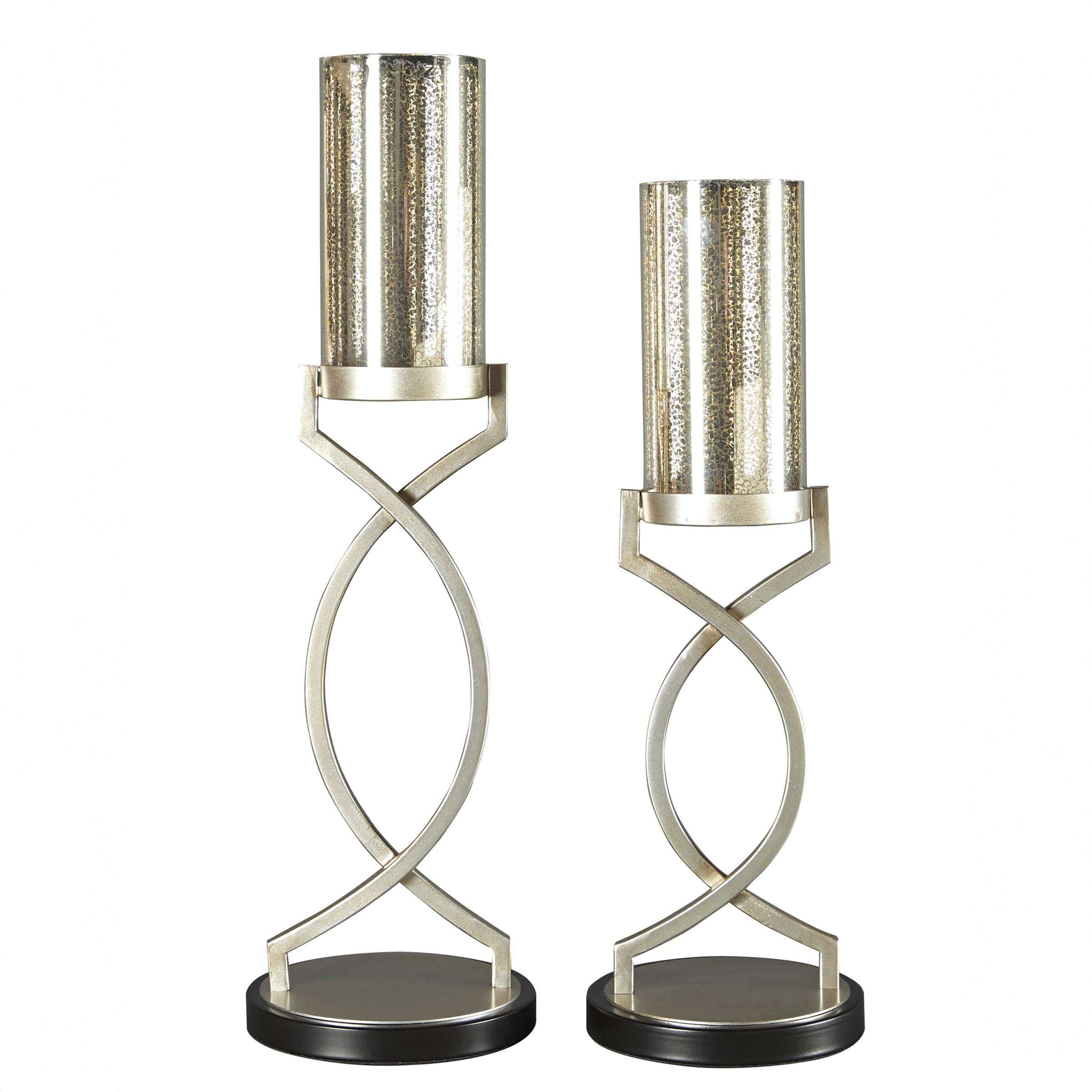 Modern Gold Glass Candle Holders