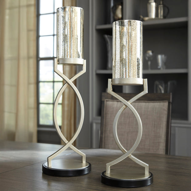 Modern Gold Glass Candle Holders