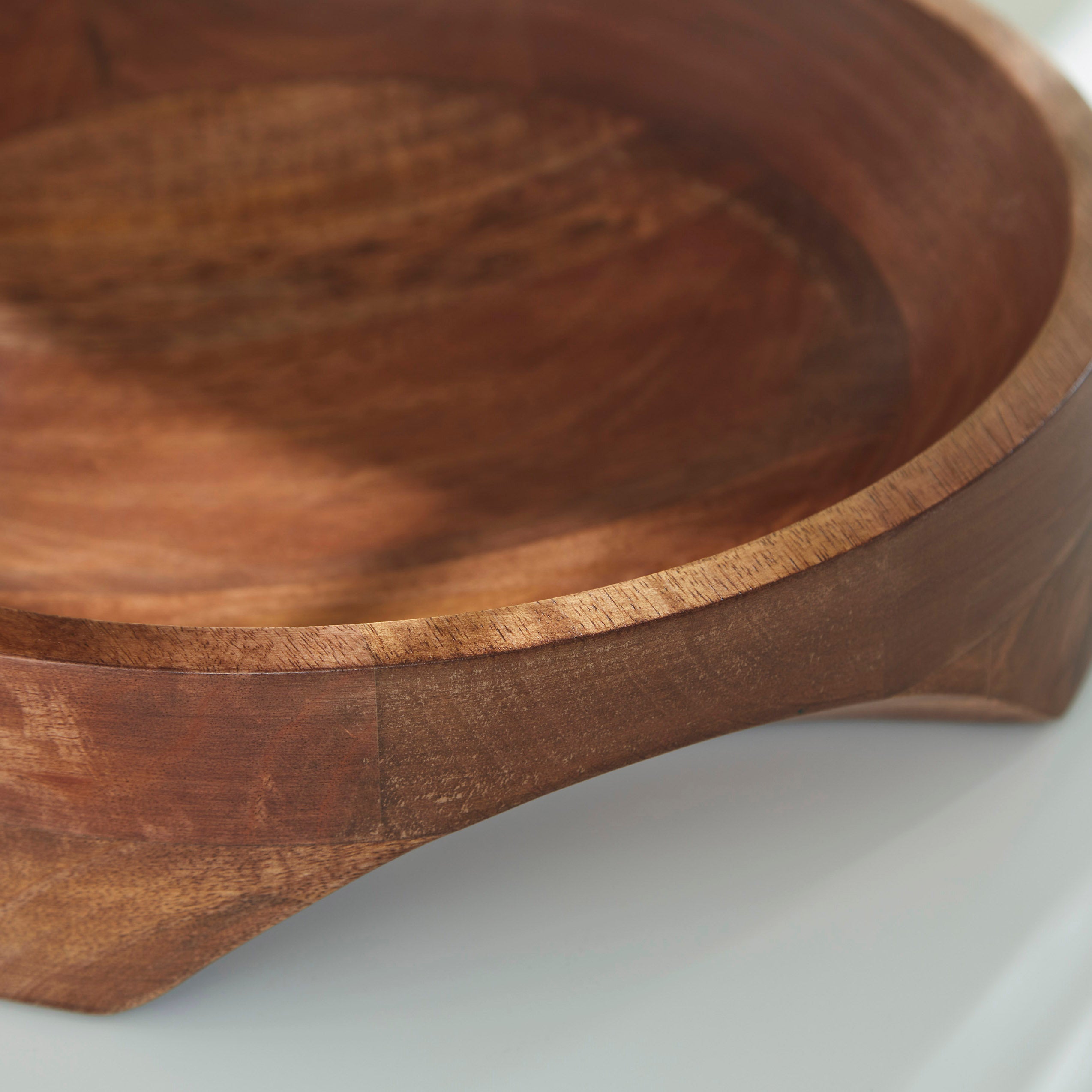 Handcrafted Wood Serving Bowl