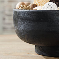 Modern Black Wood Bowl