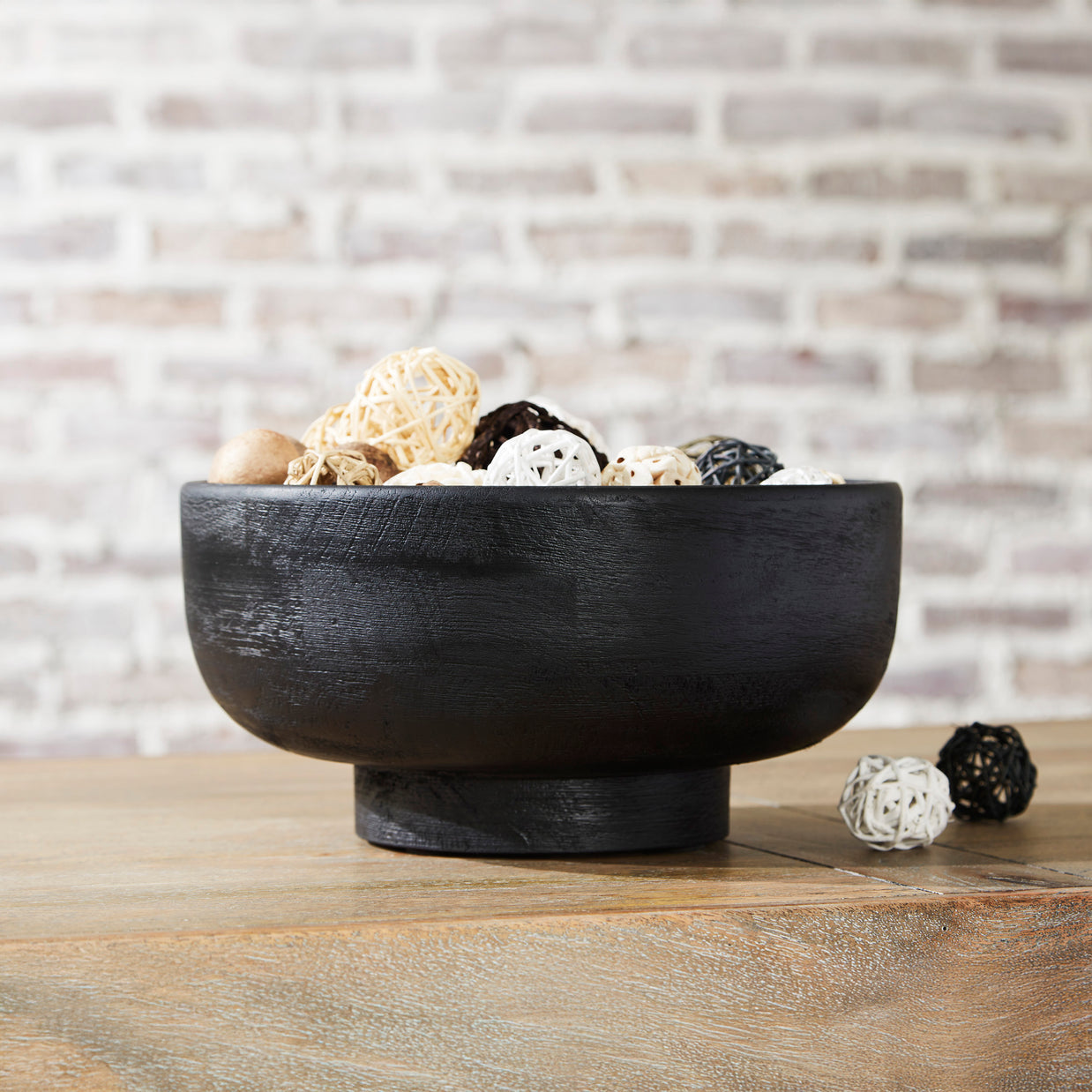 Modern Black Wood Bowl
