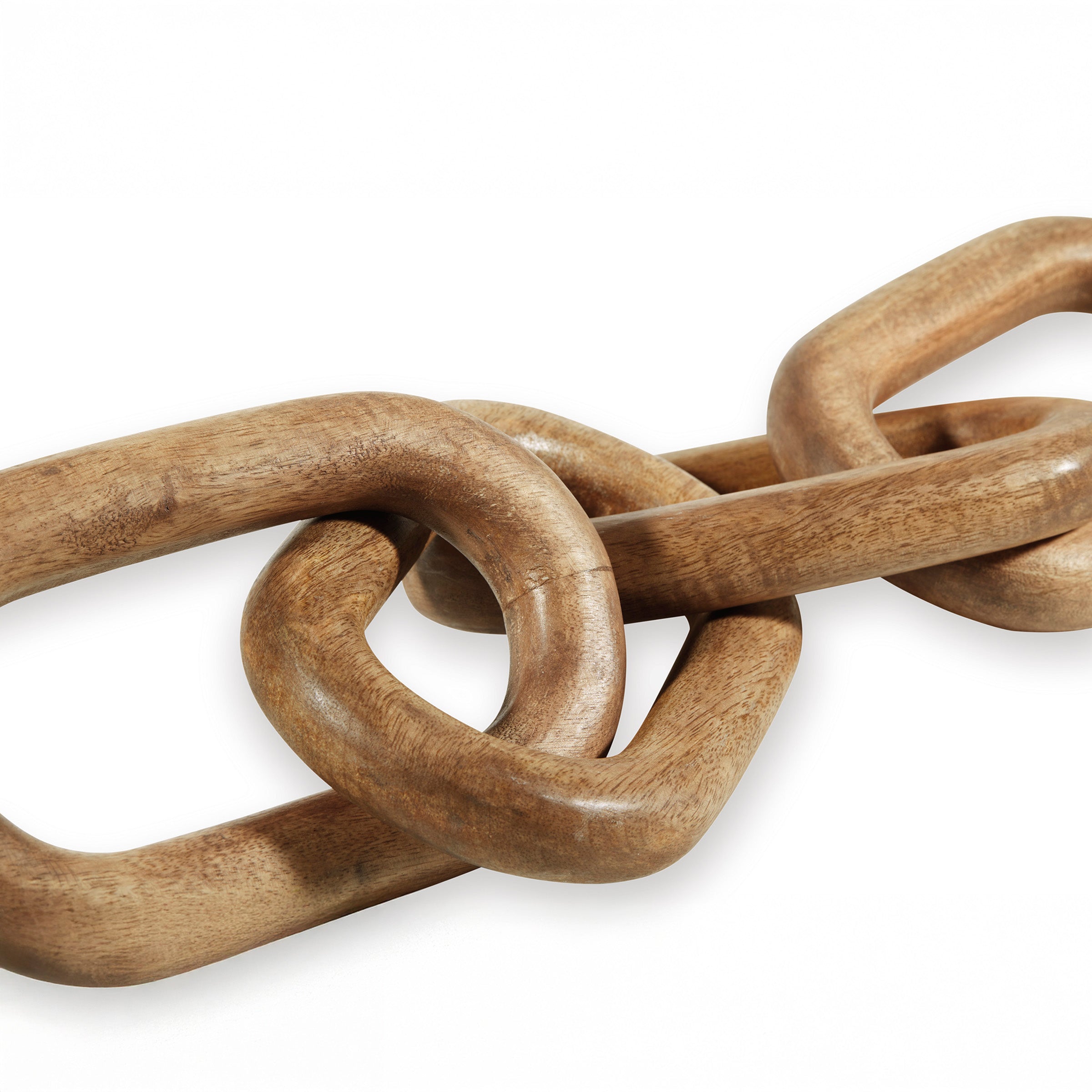 Interlocking Wood Ring Chain Decor