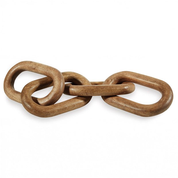 Interlocking Wood Ring Chain Decor