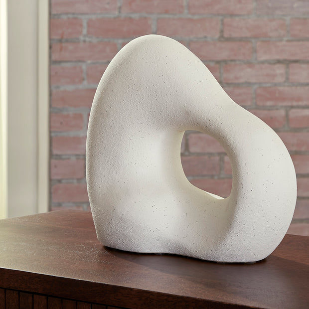 Abstract White Ceramic Sculpture
