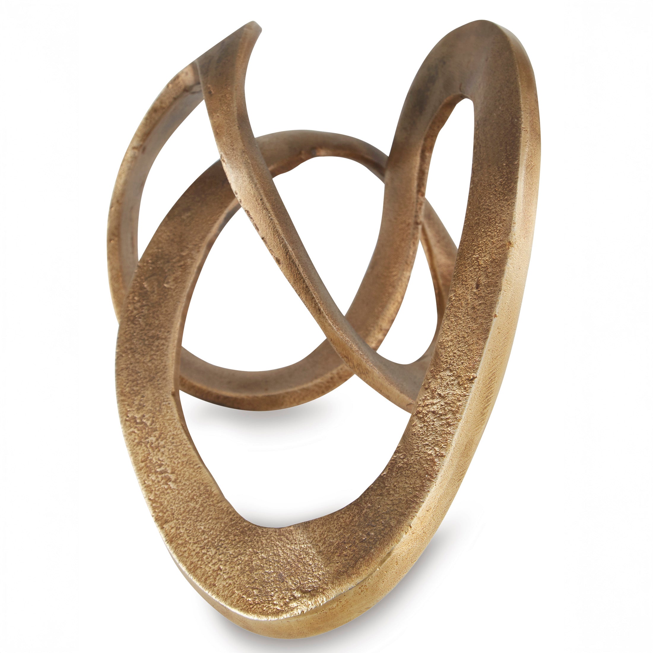 Abstract Aluminum Sculpture – Antiqued Brass Finish