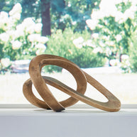 Abstract Aluminum Sculpture – Antiqued Brass Finish