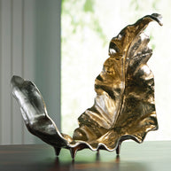 Curved Metallic Leaf Sculpture