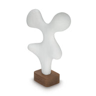 Organic Abstract Sculpture with Wood Base