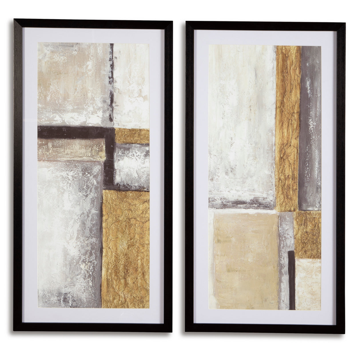 Abstract Gold Framed Wall Art