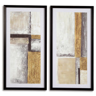 Abstract Gold Framed Wall Art