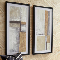 Abstract Gold Framed Wall Art