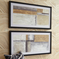 Abstract Gold Framed Wall Art