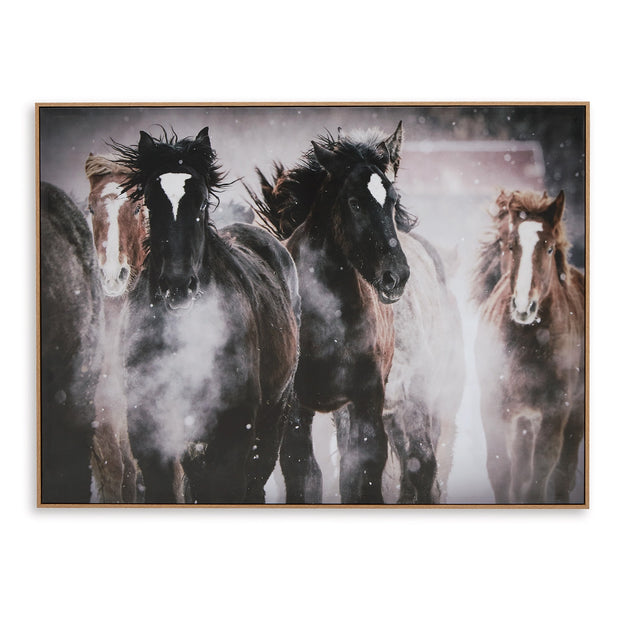 Running Horses Framed Wall Art