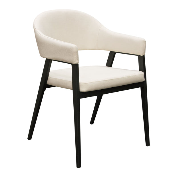Modern Upholstered & Metal Base Dining Chair (set of 2)