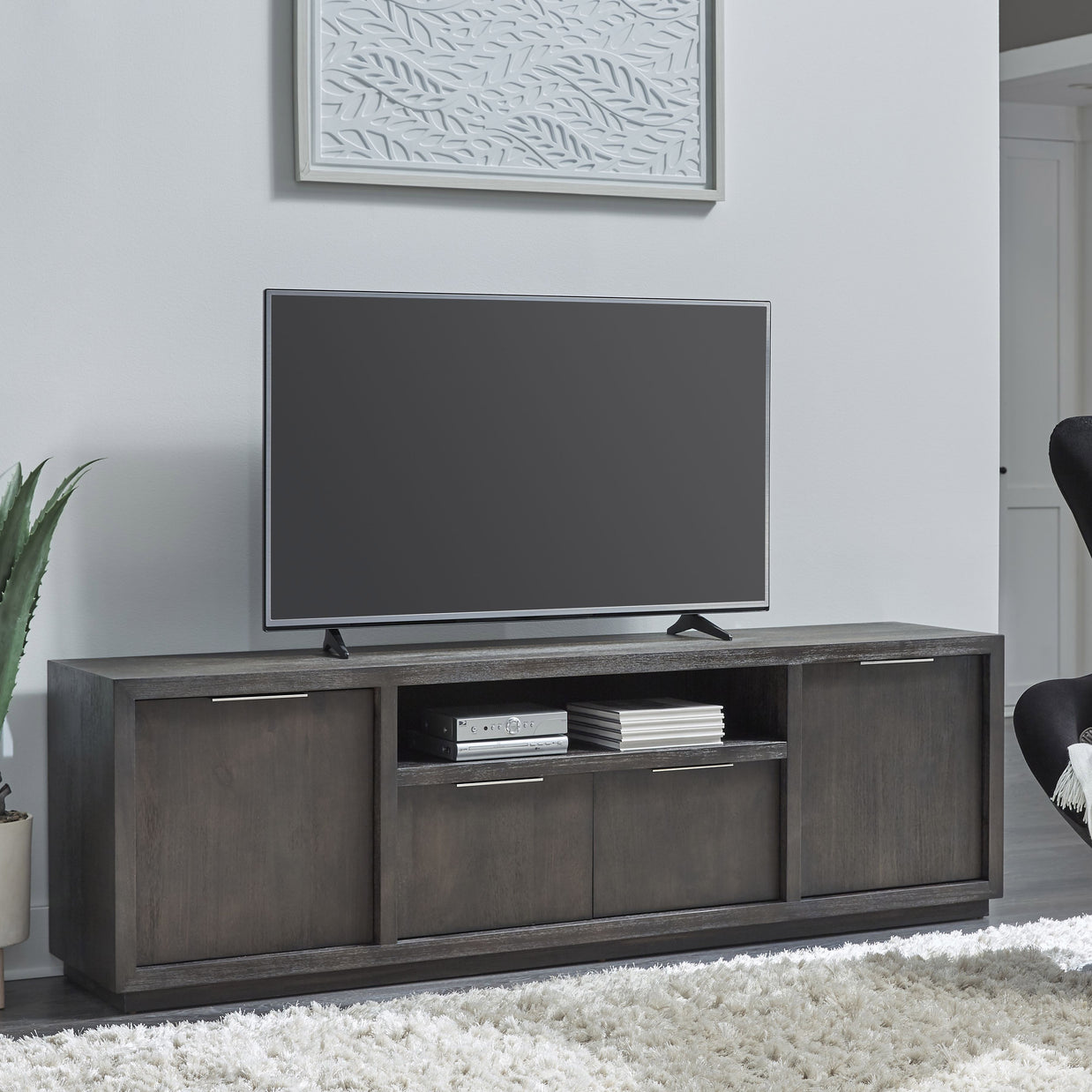 Solid Acacia Wood Tv Media Console