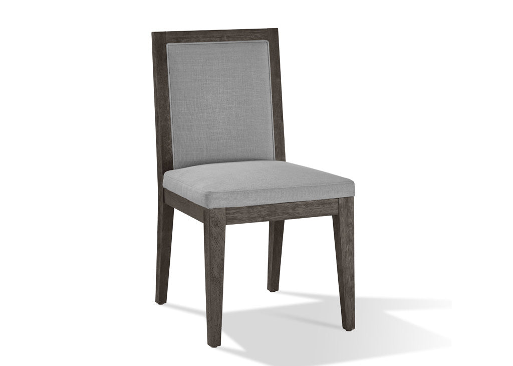 Oak Veneer Ash End Grain & Glass Top 6 PC Dining Set