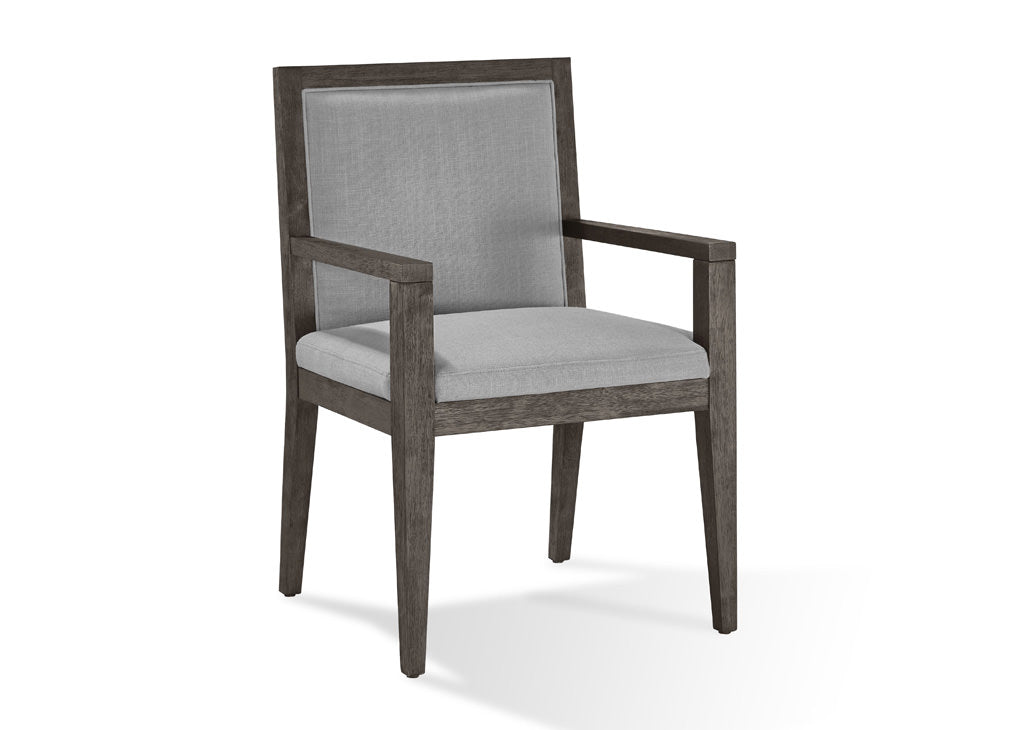 Oak Veneer Ash End Grain & Glass Top 6 PC Dining Set