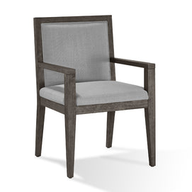 Oak Veneer Ash End Grain & Glass Top 6 PC Dining Set