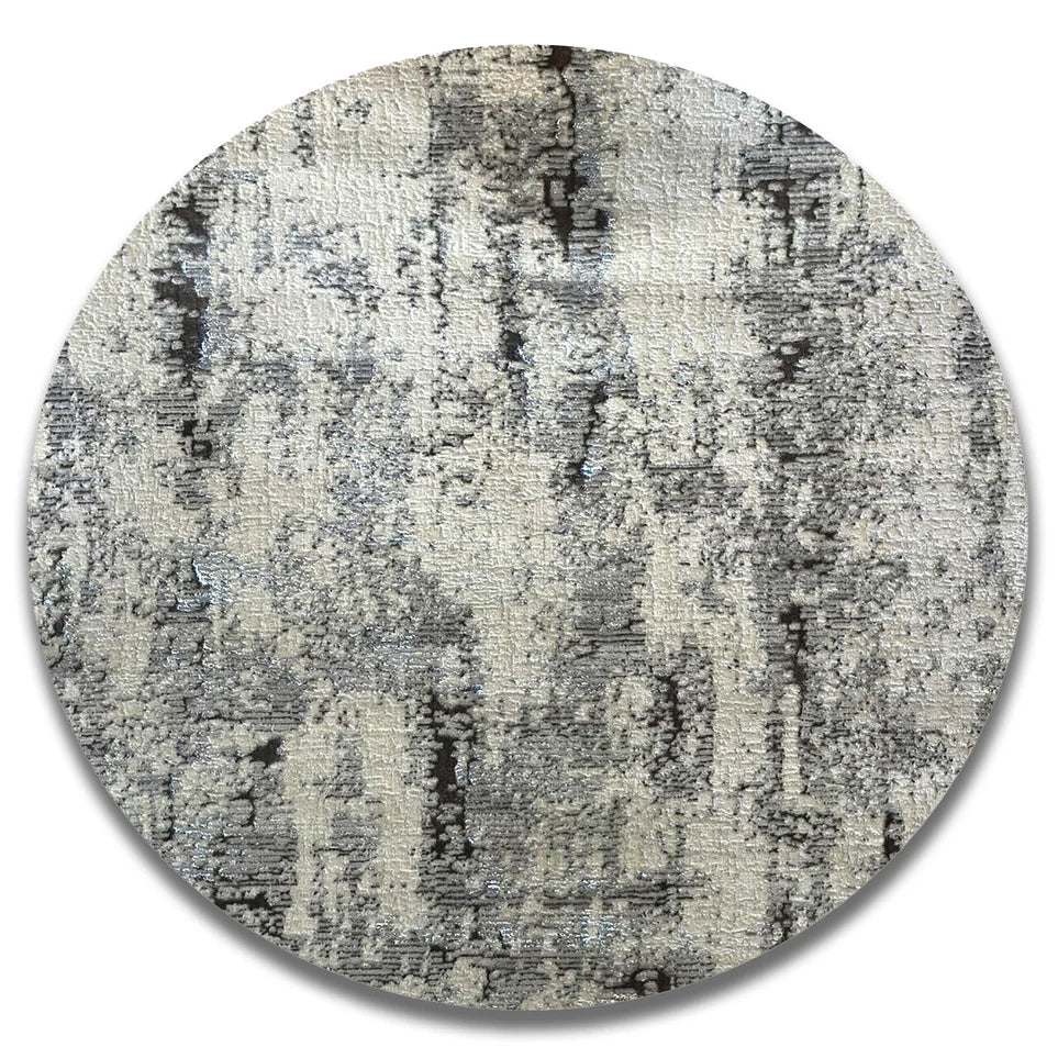 Round Rug Natural Abstract Contemporary Abstract Round Area Rug – Caravana Furniture Shop