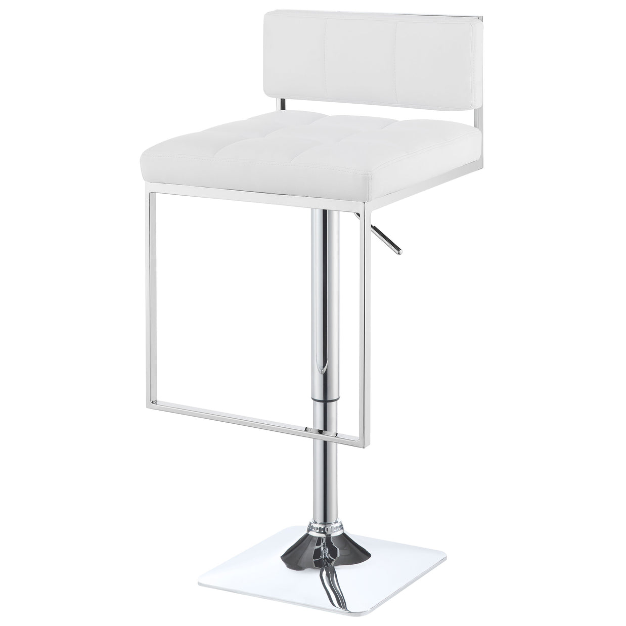 Contemporary Adjustable Leatherette Bar Stool