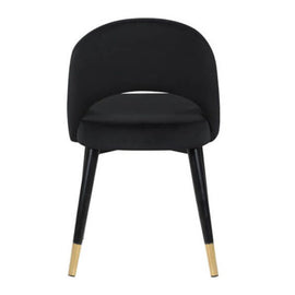 Black Velvet & Gold Dining Chair Set