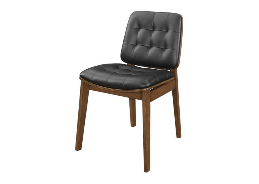 Black & Walnut Mid-Century-Inspired 7 PC Dining Set