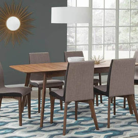 Natural Walnut Mid-Century Dining Table
