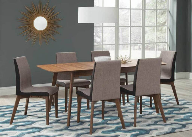 Natural Walnut Mid-Century Dining Table