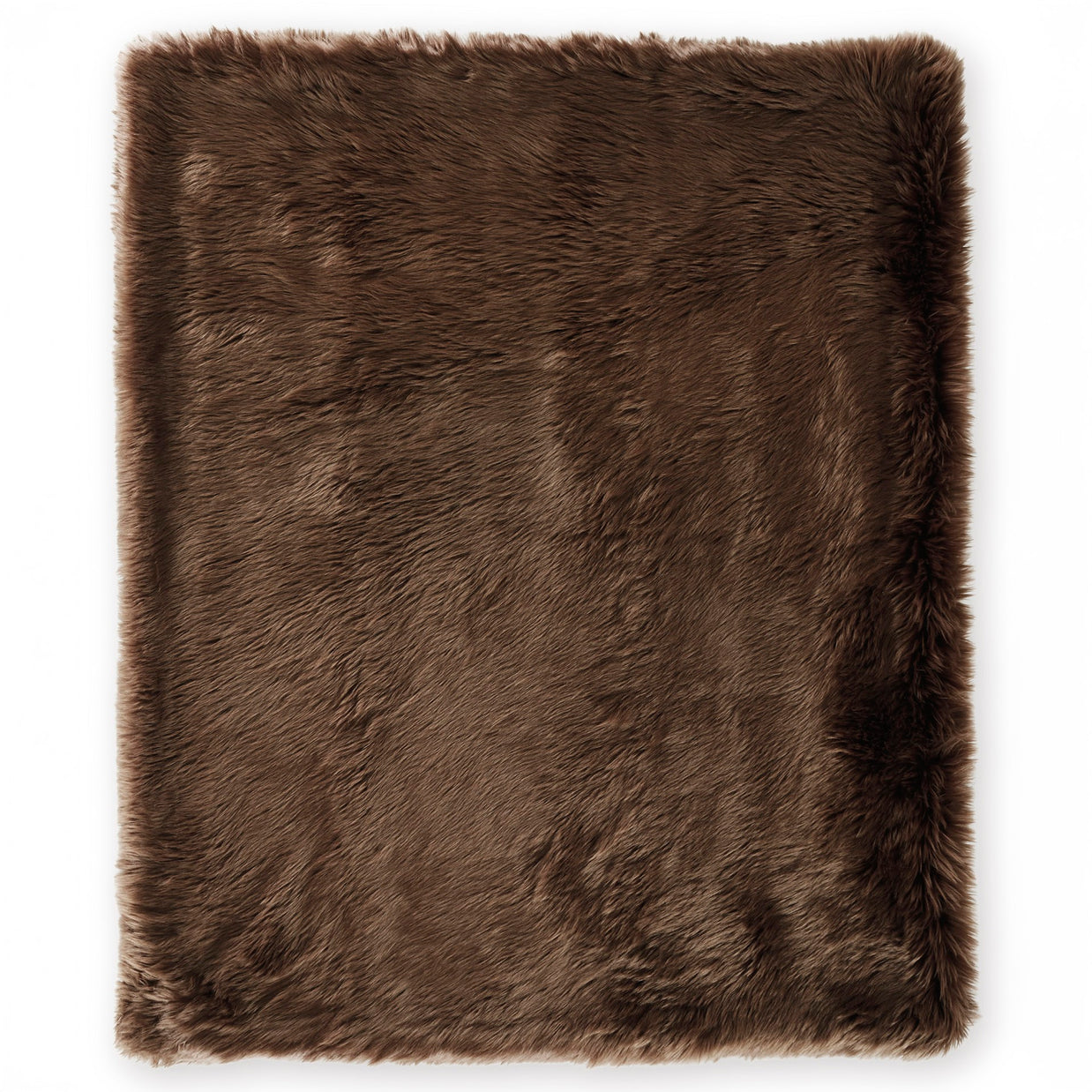 Luxury Brown Faux Fur Throw Blanket