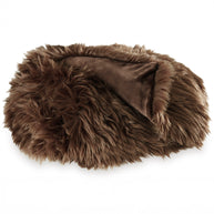 Luxury Brown Faux Fur Throw Blanket