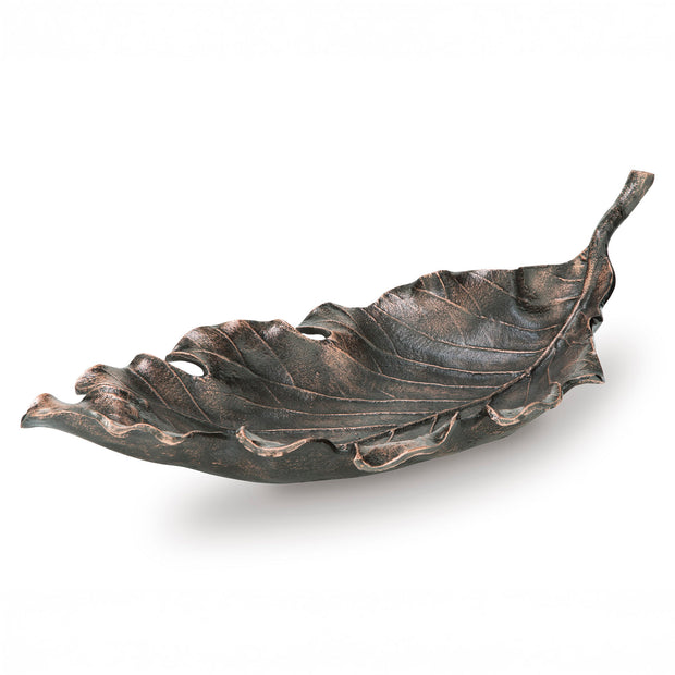 Antiqued Copper Cast Aluminum Leaf Decor