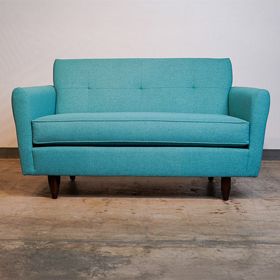 Tufted Mid Century Custom Loveseat
