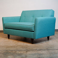 Tufted Mid Century Custom Loveseat