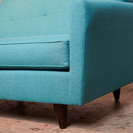 Tufted Mid Century Custom Loveseat
