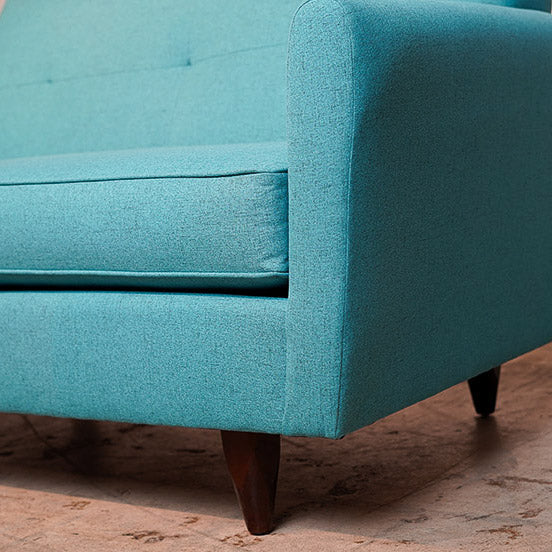 Tufted Mid Century Custom Loveseat