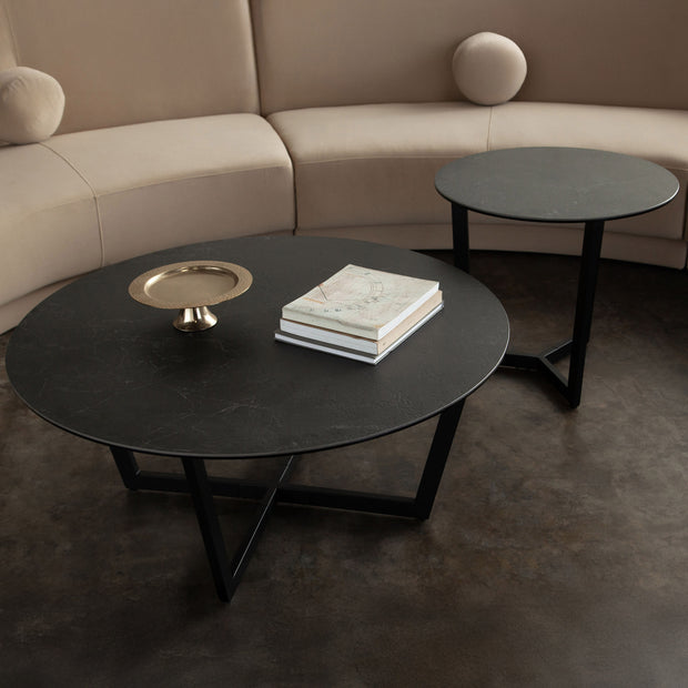 Round Ceramic End Table